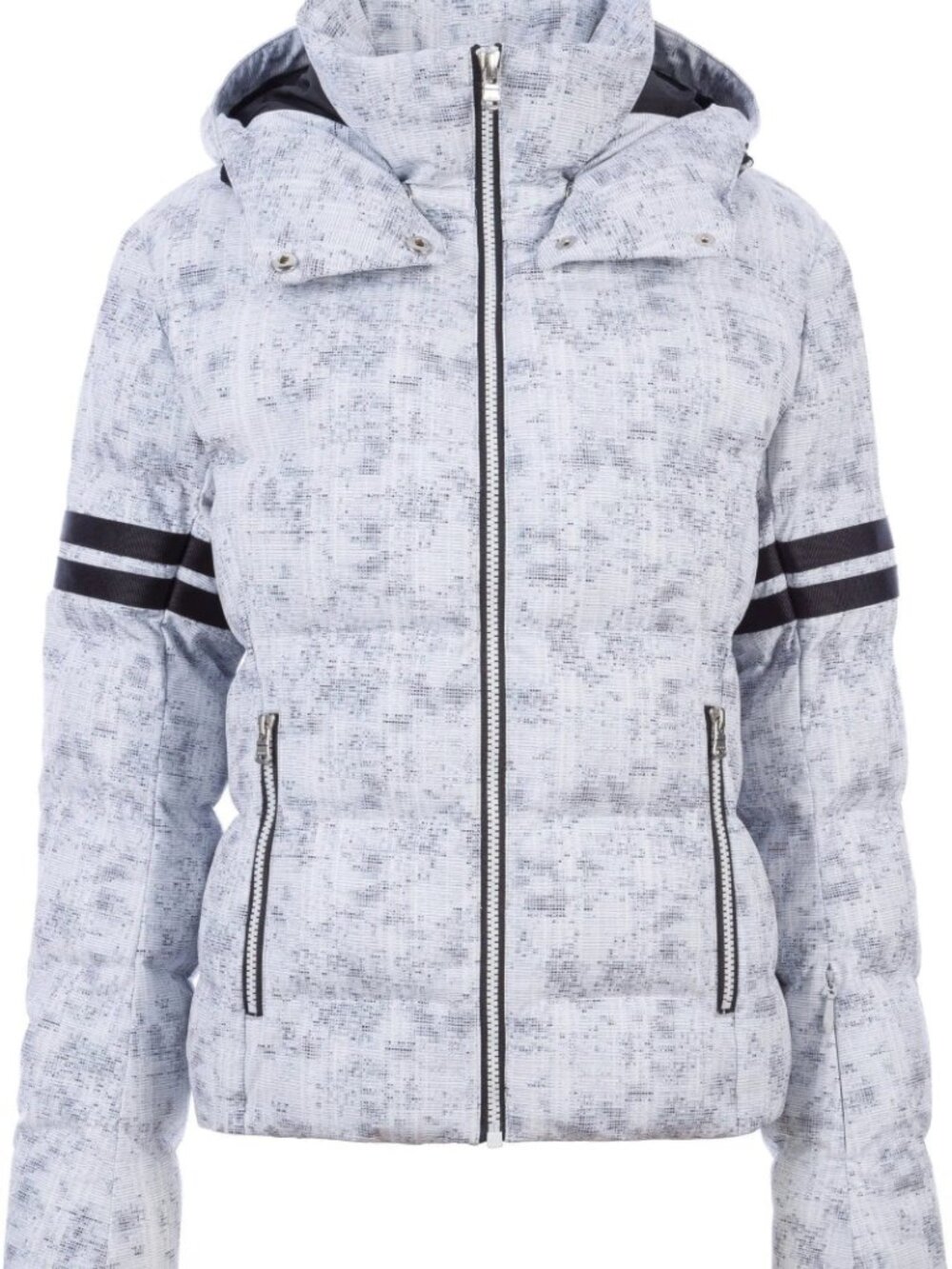 Fera Women's Kate Parka in the Matrix Print/Black pattern